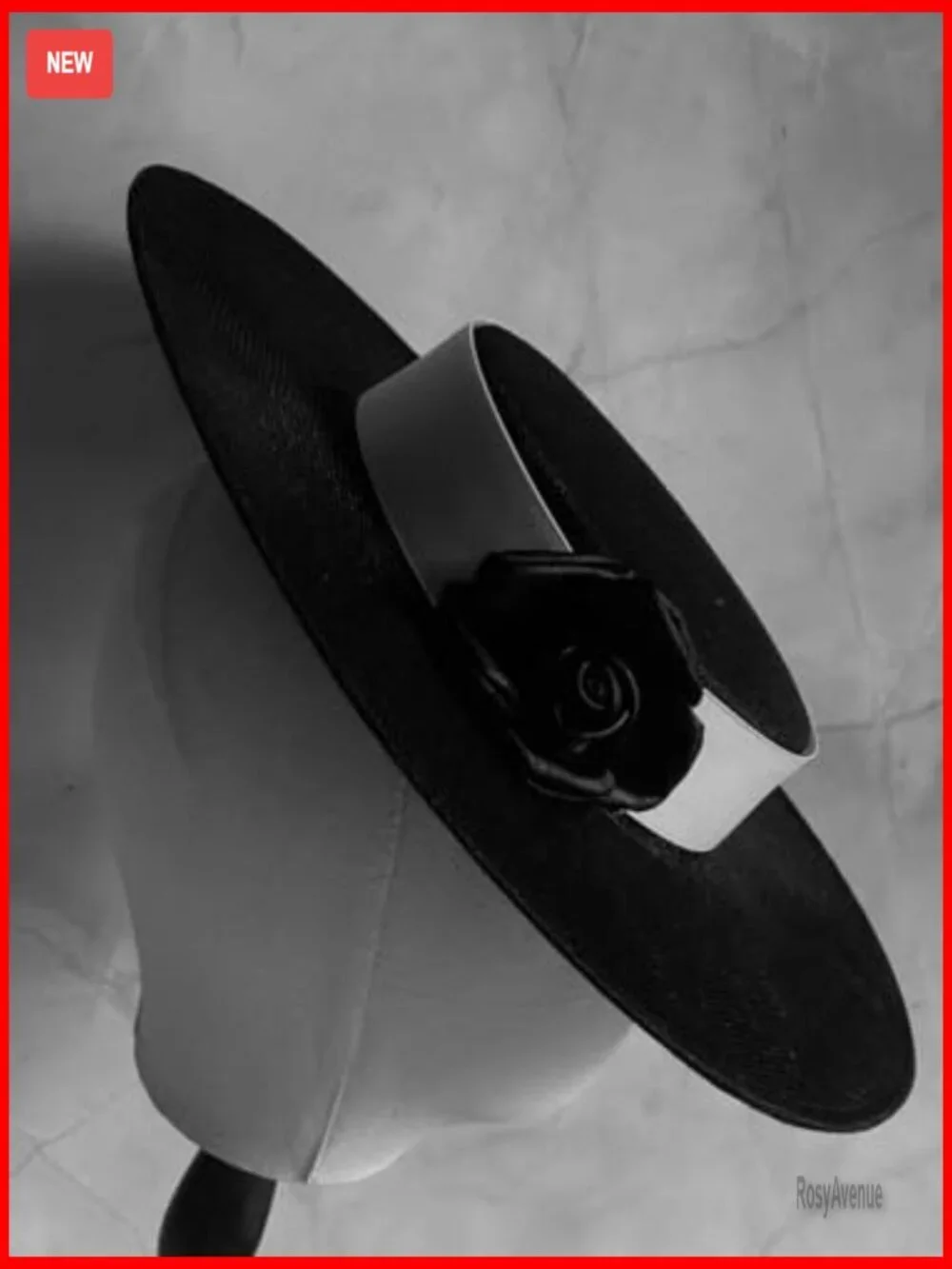Handmade Satin Derby Fascinator Hat with Flower for Church Wedding Events